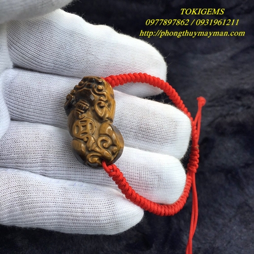 VÒNG TAY HANDMADE MIX CHARM TỲ HƯU ĐÁ MẮT HỔ