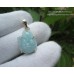 MẶT DÂY CHUYỀN HỒ LY ĐÁ AQUAMARINE BỌC VÀNG 14K