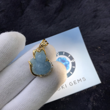 MẶT DÂY CHUYỀN HỒ LY ĐÁ AQUAMARINE