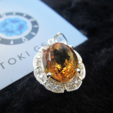 MẶT DÂY CHUYỀN ĐÁ THẠCH ANH VÀNG(CITRINE)