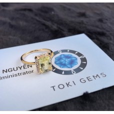 NHẪN VÀNG 18K ĐÁ CHỦ CITRINE