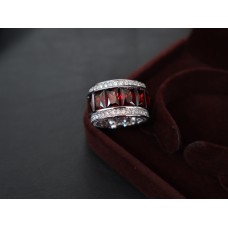 NHẪN NAM ĐÁ CHỦ GARNET THIÊN NHIÊN