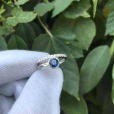 NHẪN BẠC ĐÁ CHỦ KYANITE