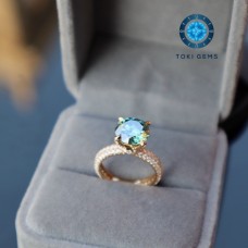 NHẪN VÀNG ĐÍNH KIM CƯƠNG MOISSANITE