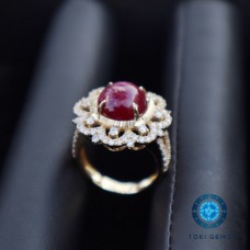 NHẪN VÀNG 18K GOLD ĐÁ CHỦ RUBY